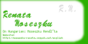 renata moseszku business card